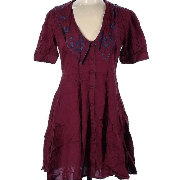 ASOS Burgundy Mini Dress - Picture 2 of 15